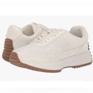 Dolce Vita Breeia White Platform Sneakers Clean Girl Minimalist Normcore Sz 9.5